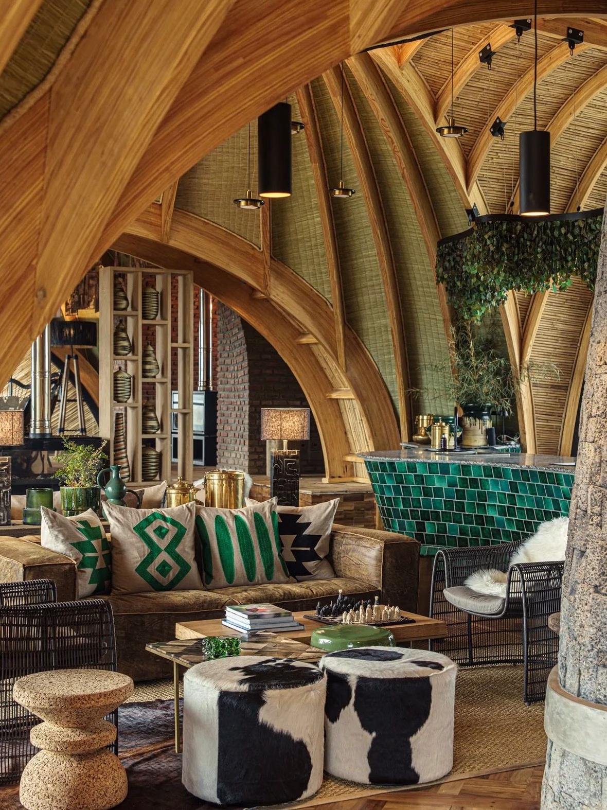 Rwanda lodge design & decor. A lot of different and funky african decor is used.