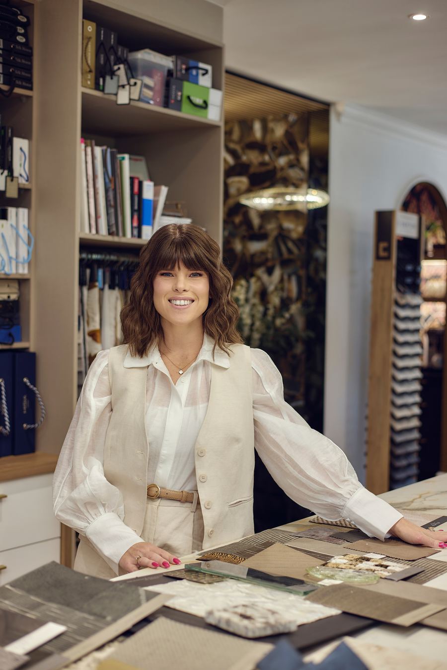 Kirsty Badenhorst, founder and creative director of Kirsty Badenhorst Interiors, in the Kloof studio
